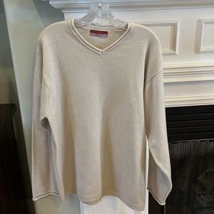 Vintage 80s Generra stone colored v-neck sweater size large